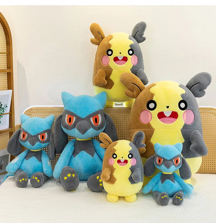 40CM Big Size Pokemon Plushies Lucario Peluche Cartoon Anime Kawaii Stuffed Comfortable Soft Doll Stuffed Ornament Gift