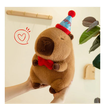 Cute Hat Dolphin Cloth Doll Plush Toy Capibala Backpack Turtle Room Decoration Sofa Cushion Girls Children's Day Gift Cloth Doll