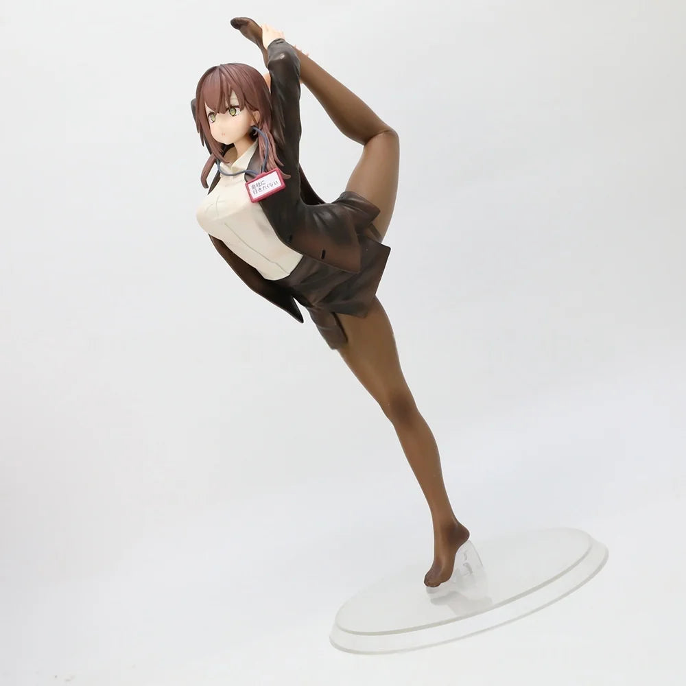 29cm Surprisingly Bendy OL-chan Who Doesn't Want To Go To Work Action Figure Model Doll Toys OL Chan Darakeru Anime Girl Figure