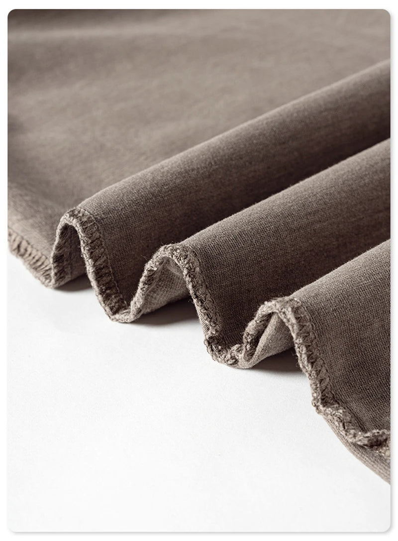 ZODF New Spring Summer 200gsm Washed Cotton T Shirts For Men Unisex Women Retro Casual Basic Solid T-Shirt Brand Tees HY0775