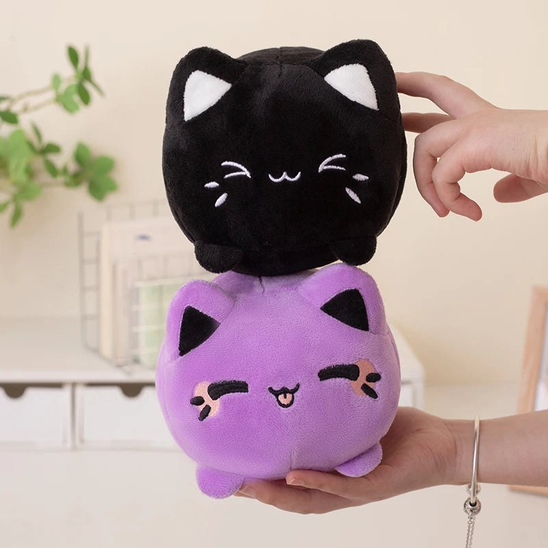 20cm Colorful Plush Cats Cartoon Peach Cat Plushies Soft Toy Lovely Meow Cat Stuffed Doll Kawaii Decor Girl Boy Birthday Gift