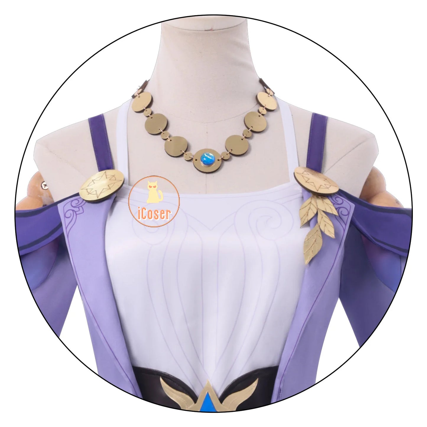 Cyrene Cosplay Costume Wig Dress Honkai Star Rail Uniform Headwear Amphoreus Carnival Halloween Party for Women Girls Role Play