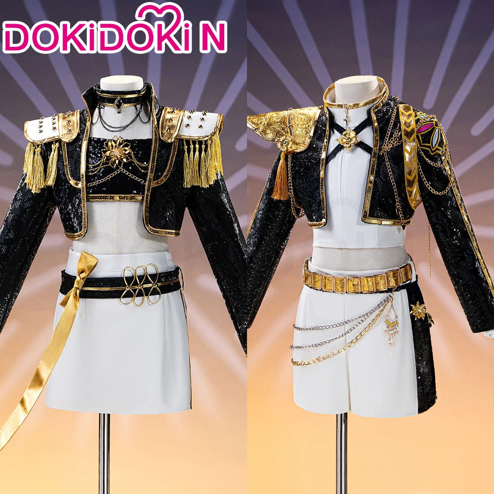 【Last Batch】IN STOCK Miraa Rumii Cosplay Costume【110-150】DokiDoki-N Halloween Family Girls Black Golden Suit Plus Size