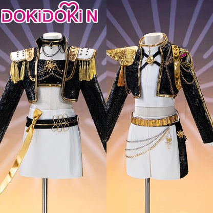 【Last Batch】IN STOCK Miraa Rumii Cosplay Costume【110-150】DokiDoki-N Halloween Family Girls Black Golden Suit Plus Size