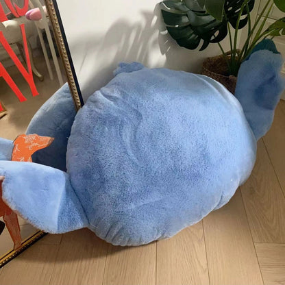 Comfortable Stitch Back Cushion Cuddly Throw Pillow Stuffed Anime Cushion Headrest Car Home Decor Sofa Bed Birthday Gifts