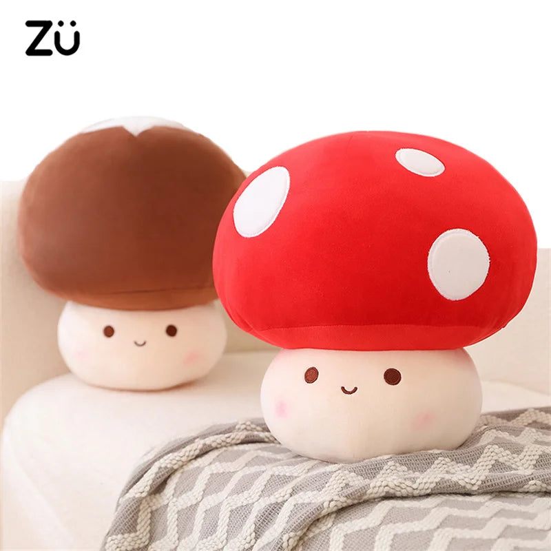 23/30cm Cute Vegetables Kawaii Red Mushrooms Shii-take Plush Soft Toy Stuffed Dolls Home Decor Gift For Girl Boy Birthday