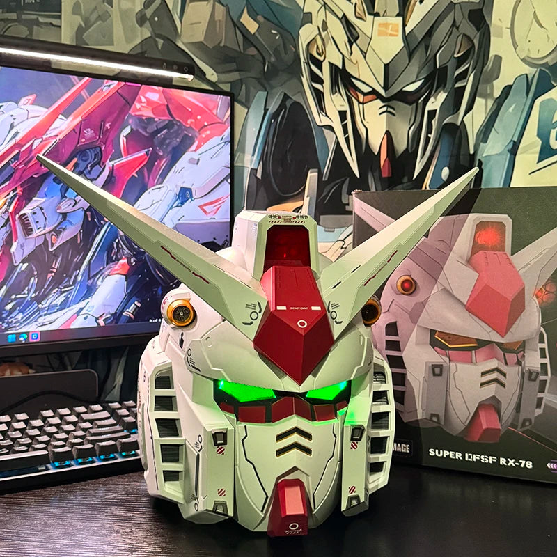 In Stock RX-78-2 Helmet Cosplay Msak Accessory Toy Action Figures Model LED Light-Up Collect Ornaments Gifts