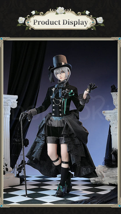 IN STOCK Ciel Phantomhive Cosplay Costume Anime DokiDoki-SR Ciel Black Rose Costume Men Cosplay Halloween