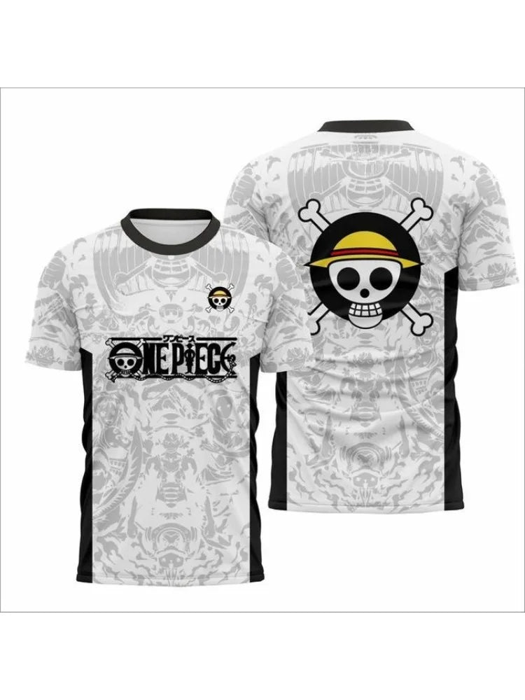 Running Jersey One Piece Anime Y2k Korean Style Kpop Baseball Hockey T-shirt Fashion Streetwear Anime Daily Unisex Tops Tees