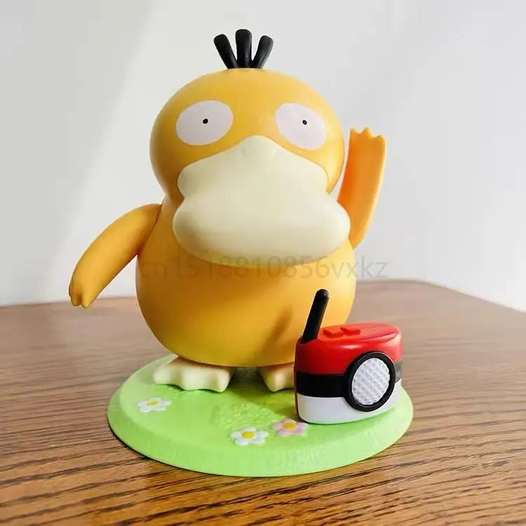 New Pokemon Psyduck Dancing Swing Sounding Model Doll Anime Action Figure Diy Portable Luggage Music Box Toys For Children Gift