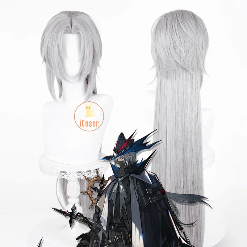 Arknights Ulpianus Cosplay Costume Wig Staring Into The Abyss Uniform New Skin Headwear Mask Halloween Party for Women Men Girls