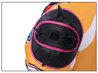 Anime Movie KPop Demon Hunters Rumi Cosplay Costume Yellow Jacket Huntrix Uniform Earrings Halloween Party for Women Girls Props