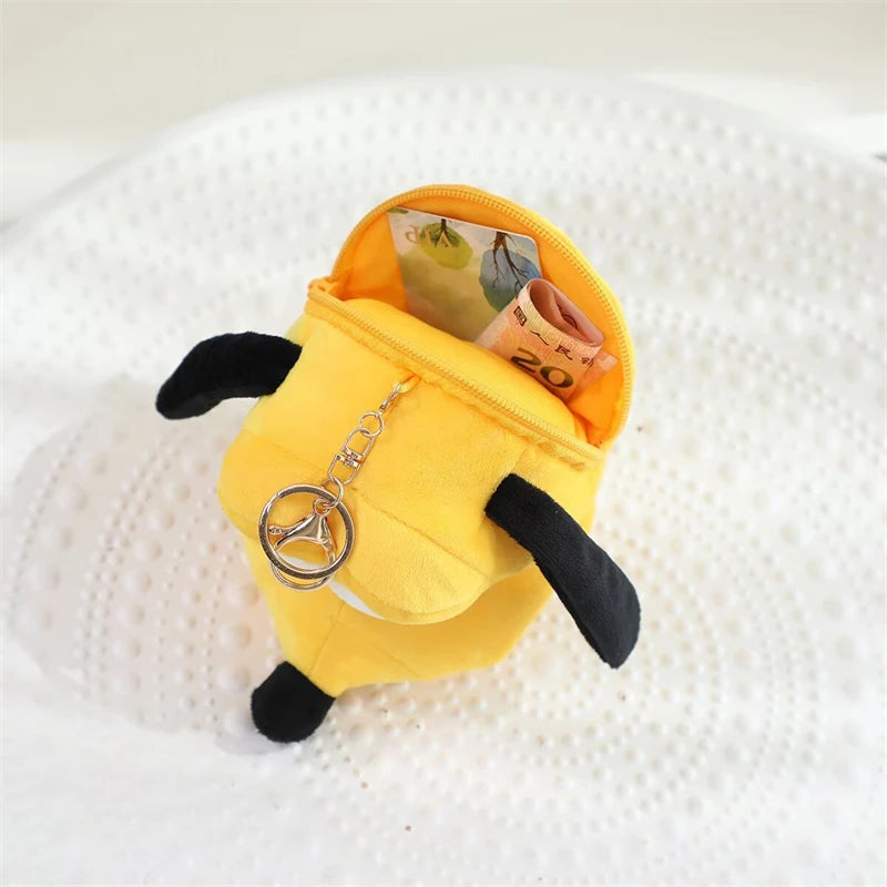 Cartoon Minnie Mouse Coin Purse Bag Pendant Plush Toy Mickey Lovely Earphone Storage Bag Kawaii Stuffed Anime Doll Gifts Girl