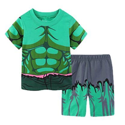 Toddler Boys Pajamas Sets 100% Cotton Summer Cute Kids Pyjamas Nightwear Short Pijamas Outfits Children Home Clothes