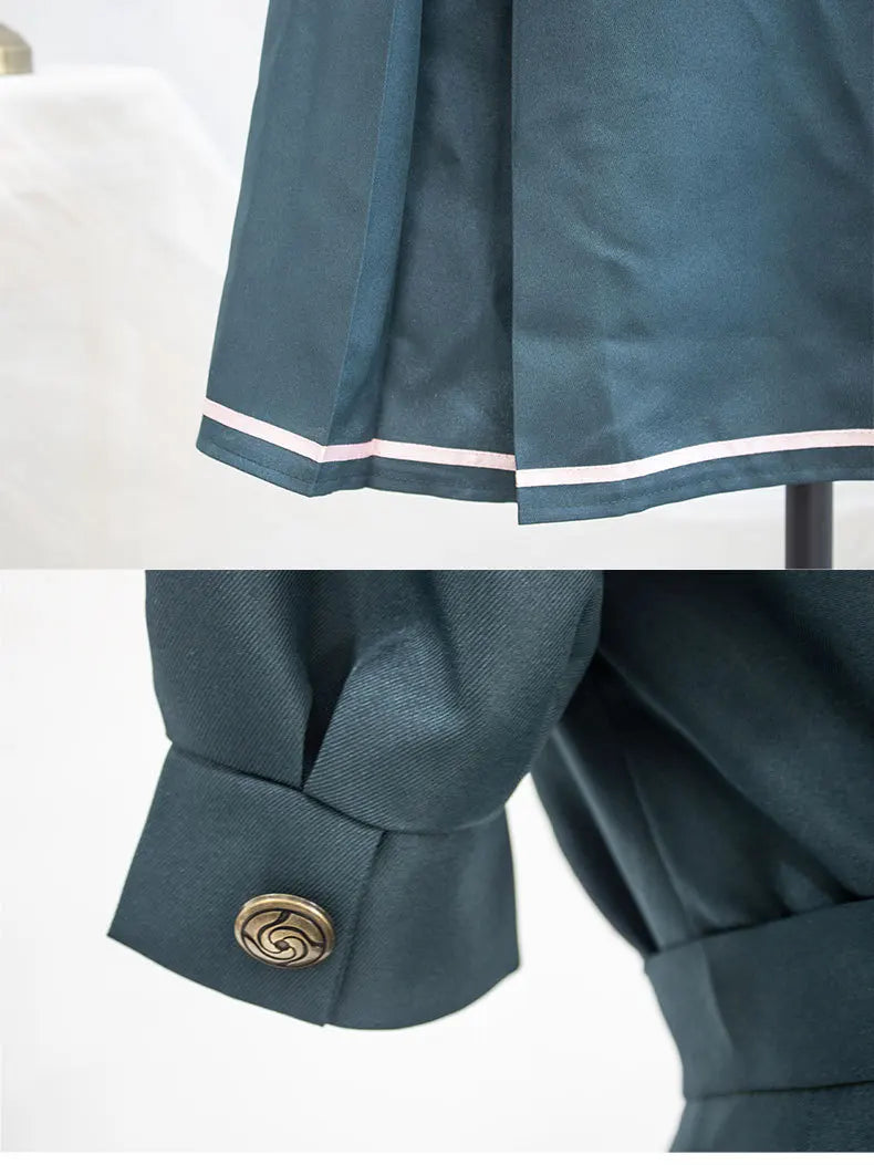 Kaoruko Waguri Cosplay Summer Skirt Dark Blue Dress Anime The Fragrant Flower Blooms with Dignity Halloween Cosplay Costume Girl