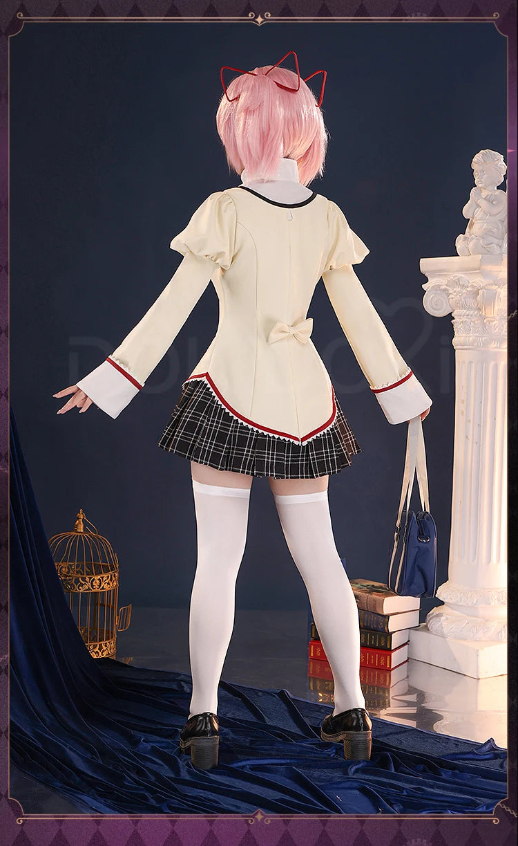 IN STOCK Madoka Akemi Tomoe Mami Cosplay Anime DokiDoki-SR Women Cute Costume Uniform