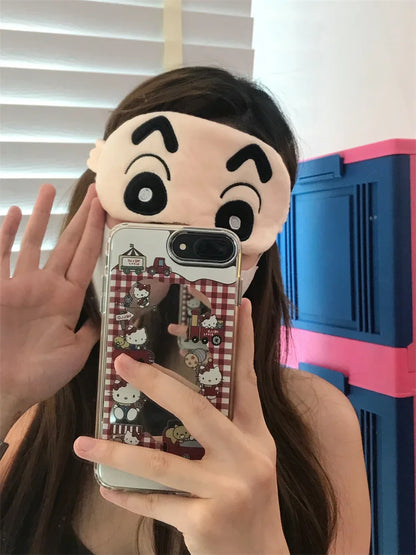 Crayon Shin Chan Eye Mask Plush Sleeping Eye Patch Cute Buriburizaemon Shiro Shading Sleep Eyepatch Girl Kids Eyeshade