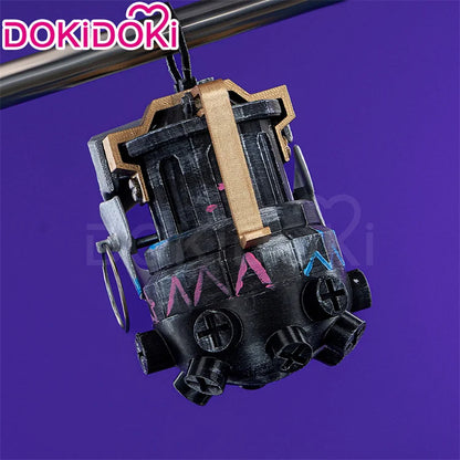 IN STOCK Jinxx Wig Game DokiDoki-R Women 38cm Hair Jinxx Cosplay Mask Tattoo Necklace Nails Bun Wig Luminous Ball Free Cap