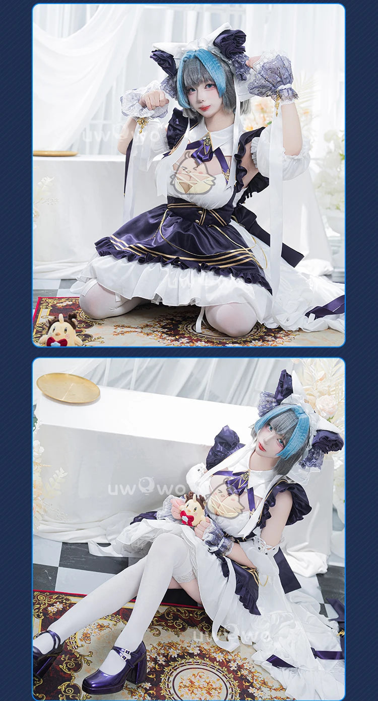 IN STOCK UWOWO Cheshire Cosplay Game Azurr Lanee Cheshire Default Cosplay Costume New outfit Halloween Costume