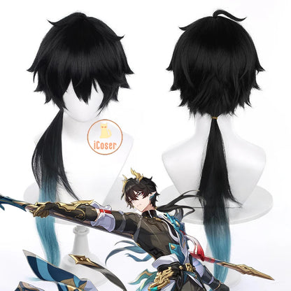 Honkai Star Rail Dan Heng Permansor Terrae Cosplay Costume Wig Uniform Headwear Metal Accessories Halloween Party for Women Men