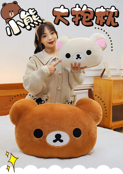 75CM Big Size Rilakkuma Kawaii Cartoon Anime Plush Stuffed Doll Room Decoration Plushies Pillow Cute Peluche Ornaments Gifts