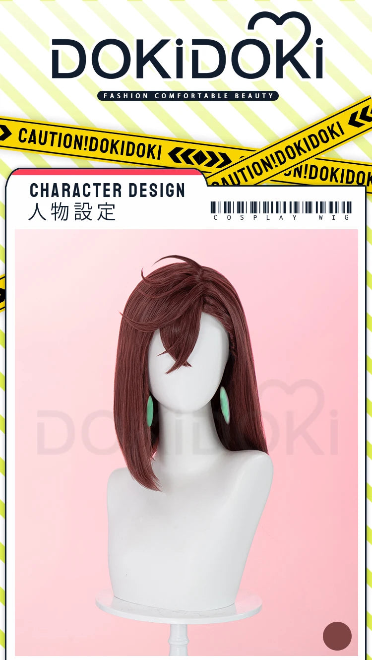 IN STOCK Momo Ayase Wig Anime Dandadan Cosplay DokiDoki Women 38cm Brown Short Hair Ayase Momo Maid Halloween Ear Clips Free Cap