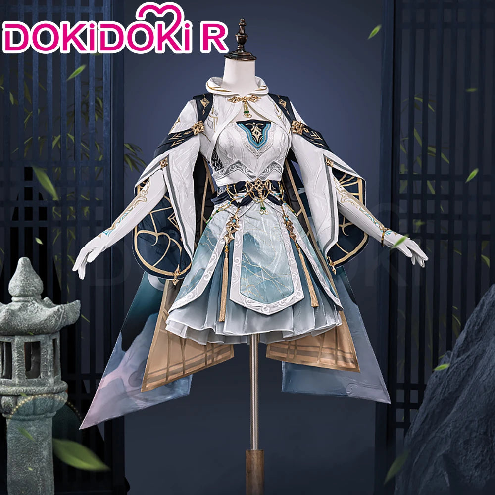 Flowing Clouds Embrace Breeze Heroine Cosplay Costume Game Love and Deepspace DokiDoki-R Women White Dress Lishen Zayne Cosplay