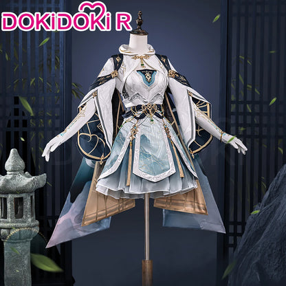 Flowing Clouds Embrace Breeze Heroine Cosplay Costume Game Love and Deepspace DokiDoki-R Women White Dress Lishen Zayne Cosplay