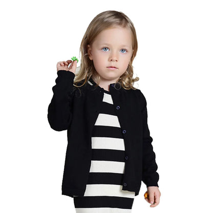 Boys Girls Sweater Cardigans 1 to 2 3 4 5 6 7 8 9 Years 2024 Cotton Baby Kids Sweaters Plain Knit Spring Autumn Children Clothes