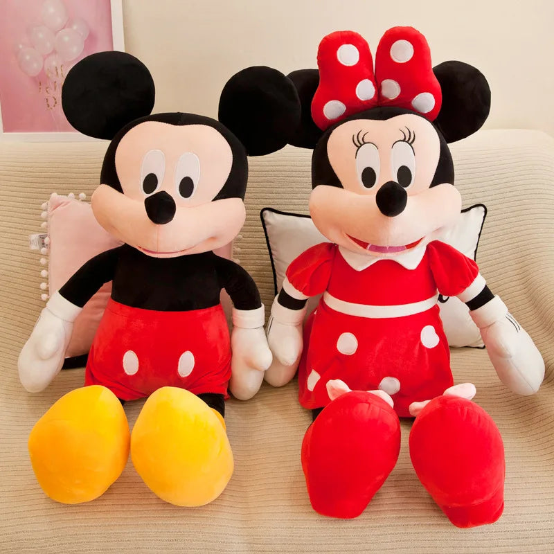 35-100cm Disney Couples Mickey Mouse Minnie Kawaii Plush Toys Children Gifts Plush Toys Doll Birthday Gift For Girlfriend Girls
