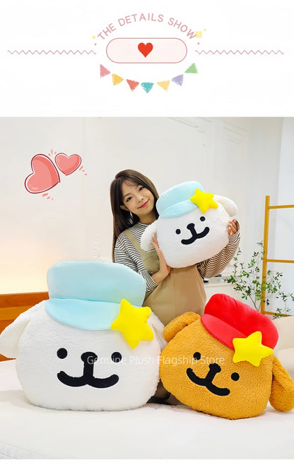 65cm Big Size Maltese Line Hat Dog Cartoon Anime Plush Stuffed Doll Toy Cute Room Bolster Sleeping Pillow Plushies Holiday Gifts