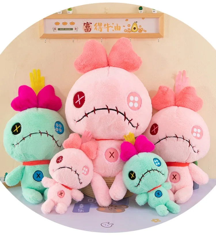 Disney Lilo & Stitch Scrump Plush Toys Anime Plushie Stich Dolls Kawaii Cartoon Pink Pillow Soft Stuffed Gift Children Christmas