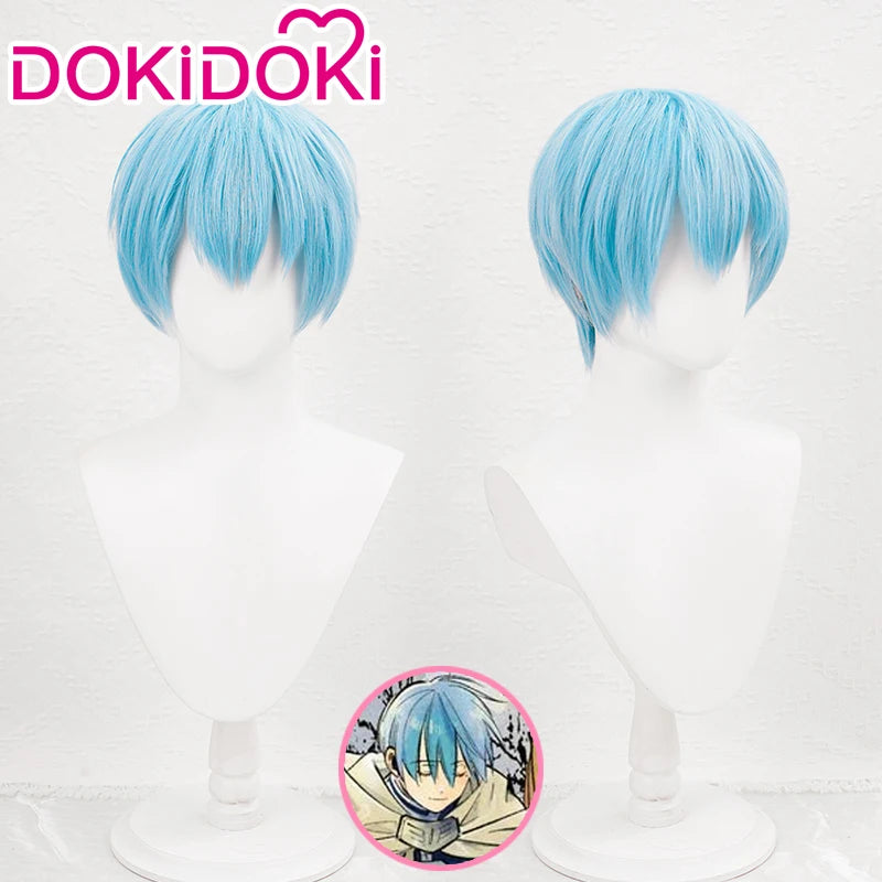 IN STOCK Himmel Stark Heiter Wig Anime Frieren: Beyond Journey's End Cosplay DokiDoki Men Wreath Blue Short Hair Heat Resistant