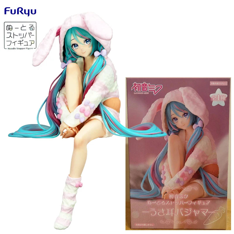 Bandai Hatsune Miku Rabbit Ear Pajamas Ver 11CM PVC Model