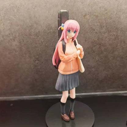 BOCCHI THE ROCK! Gotoh Hitori PVC Action Figure Anime Guitar Girl Backpack Pose Hitori Chan Cute Desk Decor Fan Collectible Gift