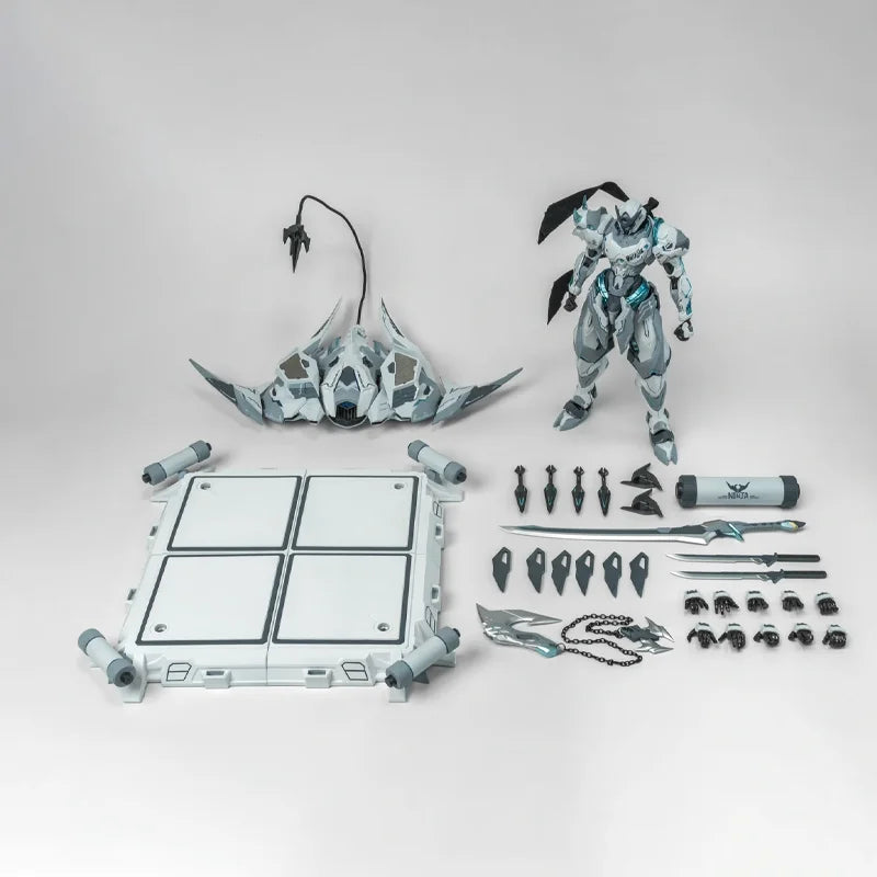 White Ghost CD-07W Series Alloly Die Cast Frame Action Figure Exquisite Desktop Decore Die-Cast Assembly Model Toy Surprise Gift