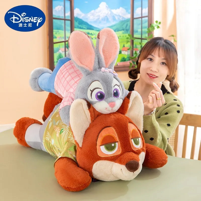 45/60/80cm Big Size Judy Hopps Nick Wilde Anime Plush Stuffed Doll Zootopia Kawaii Peluche Children's Kawaii Pillow Holiday Gift
