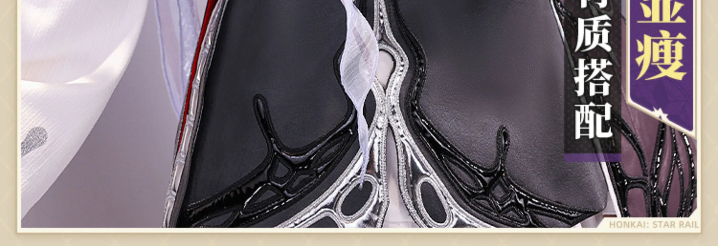 Honkai Star Rail Evernight March 7th Cosplay Costume Wig Dress Headwear Mysterious Foreign Guest Amphoreus Halloween Party Women