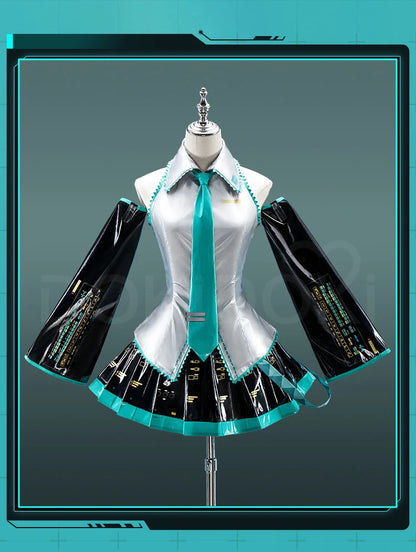 IN STOCK Mikuu Cosplay Costume DokiDoki-R Mikku Cosplay Women Cute Short Dress Costume Mikuu Cosplay Christmas