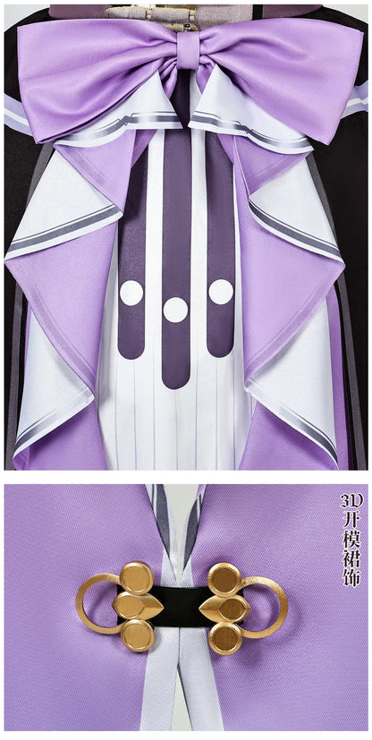 Honkai Star Rail The Herta Cosplay Costume Wig Dress Hat Uniform Headwear Necklace Halloween Party for Women Girls Carnival Prop