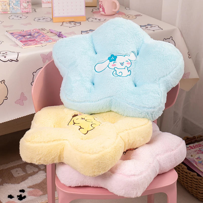 Sanrio Thickened Sitting Cushion Chair Floor My Melody Cinnamoroll Seat Cushion Cartoon Japanese Style Back Cushion Girl