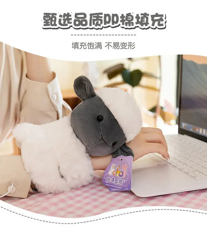 Baby Raccoon Koala Pop Ring Plush Toy Capibala Pat Bracelet Doll Soft Stuffed Animal Cushion Christmas Gifts for Kids and Girls