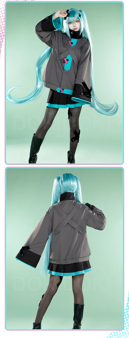 IN STOCK Mikuu Cosplay Costume Anime【S-3XL】DokiDoki-R Women Cute Dress Costume Mikuu Cosplay Headdress Plus Size