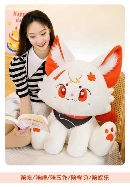 Kawaii Kazuha Cat Plush Toys Game Figure Dolls Game Peripheral Accompany Sleep Toy Creative Home Decoration Game Lover Kid Gifts