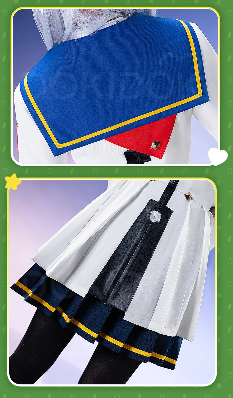 Oguri Cap Cosplay Costume Game【XS-2XL】DokiDoki-R Women Cute Performance Costume Oguri Cap White Cosplay Suits Plus Size