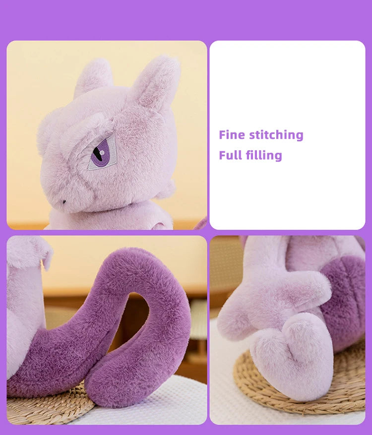 35/85cm Mewtwo Pokemon Plush Toys Large Anime Doll Pillow Cartoon Mew Pokémon Plushie Kawaii Stuffed Gift for Kids Birthday