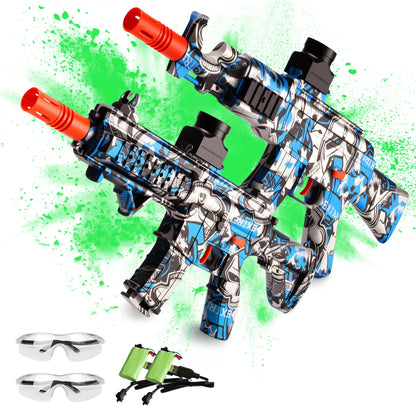 Yuizukeot Gel Ball Blaster 2-Pack ABS Plastic Electric Gun - Blue