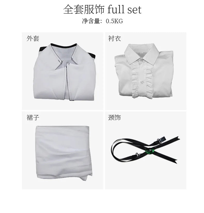 Anime Rock Is A Lady's Modesty Otoha Kurogane Cosplay Costume Wig JK Dress Lilisa Suzunomiya Halloween for Women Girls Carnival