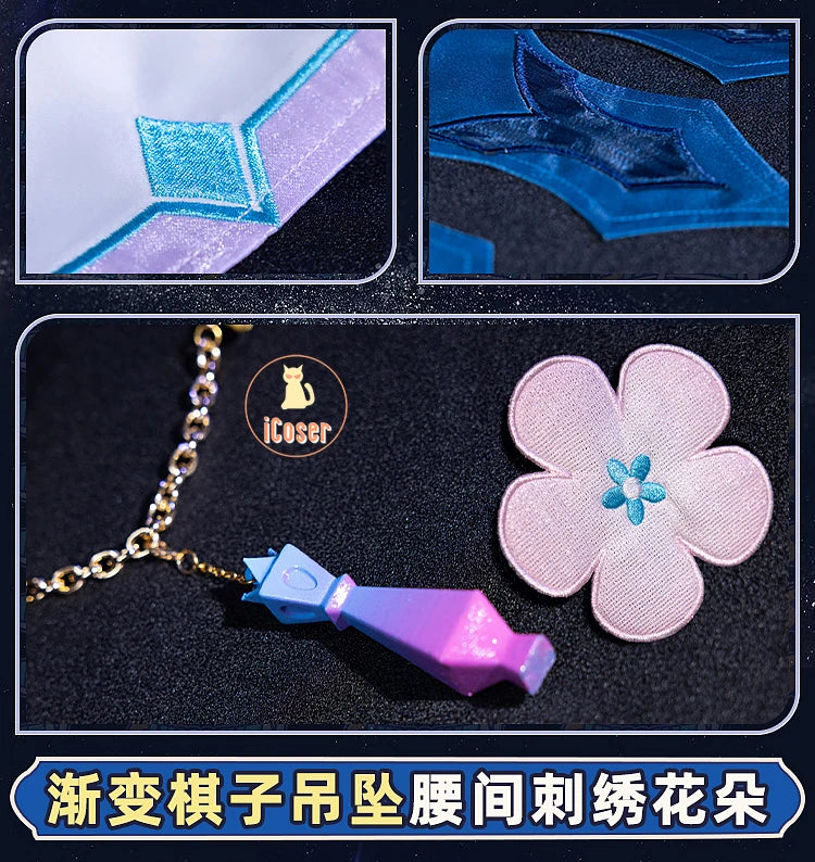 Honkai Star Rail Cerydra Cosplay Costume Wig Dress Uniform Crown Headwear Festival Halloween Party for Women Girls Carnival Prop