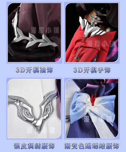 iCoser Honkai Star Rail Hysilens Cosplay Costume Wig Dress Headwear Amphoreus Halloween Party for Women Girls Carnival Cos Props